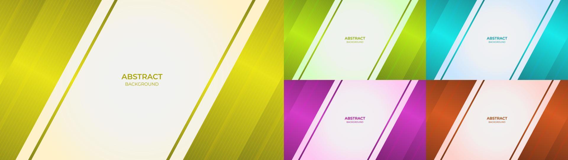 arrière-plan abstrait moderne avec un design géométrique dégradé coloré jaune, vert, bleu, violet et rouge. illustration vectorielle vecteur