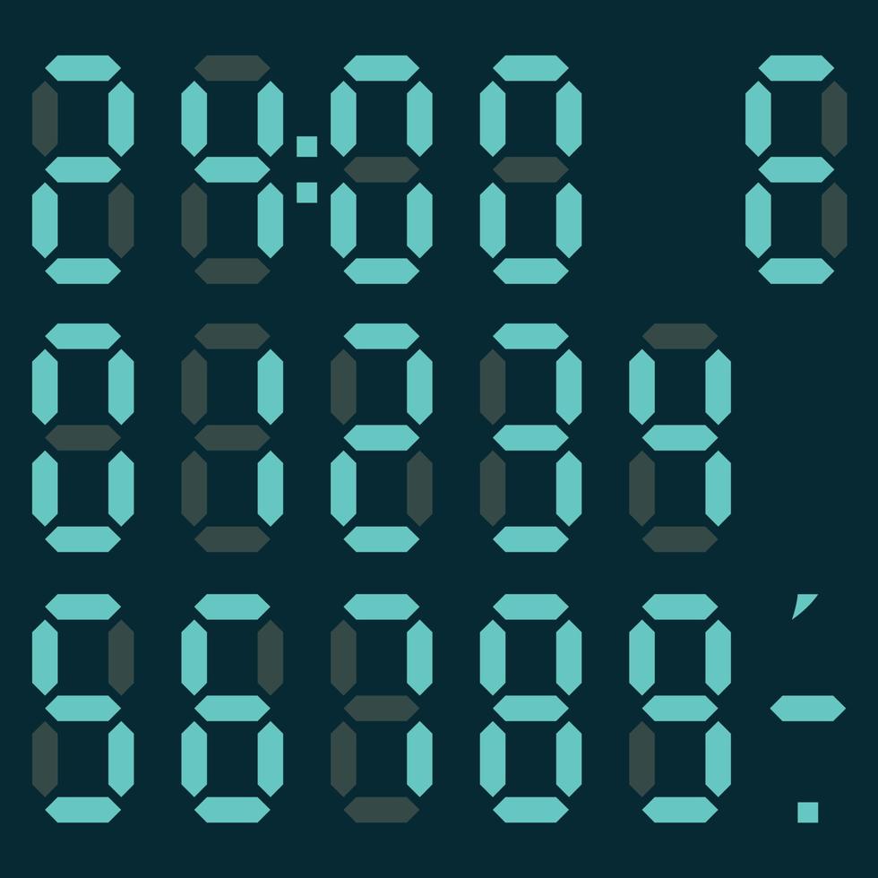 jeu de nombres de calculatrice numérique, illustration vectorielle plate vecteur