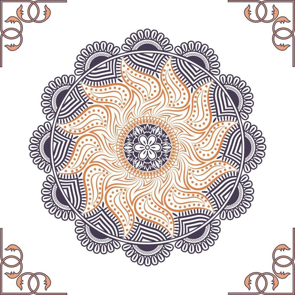 motif circulaire de mandala vecteur