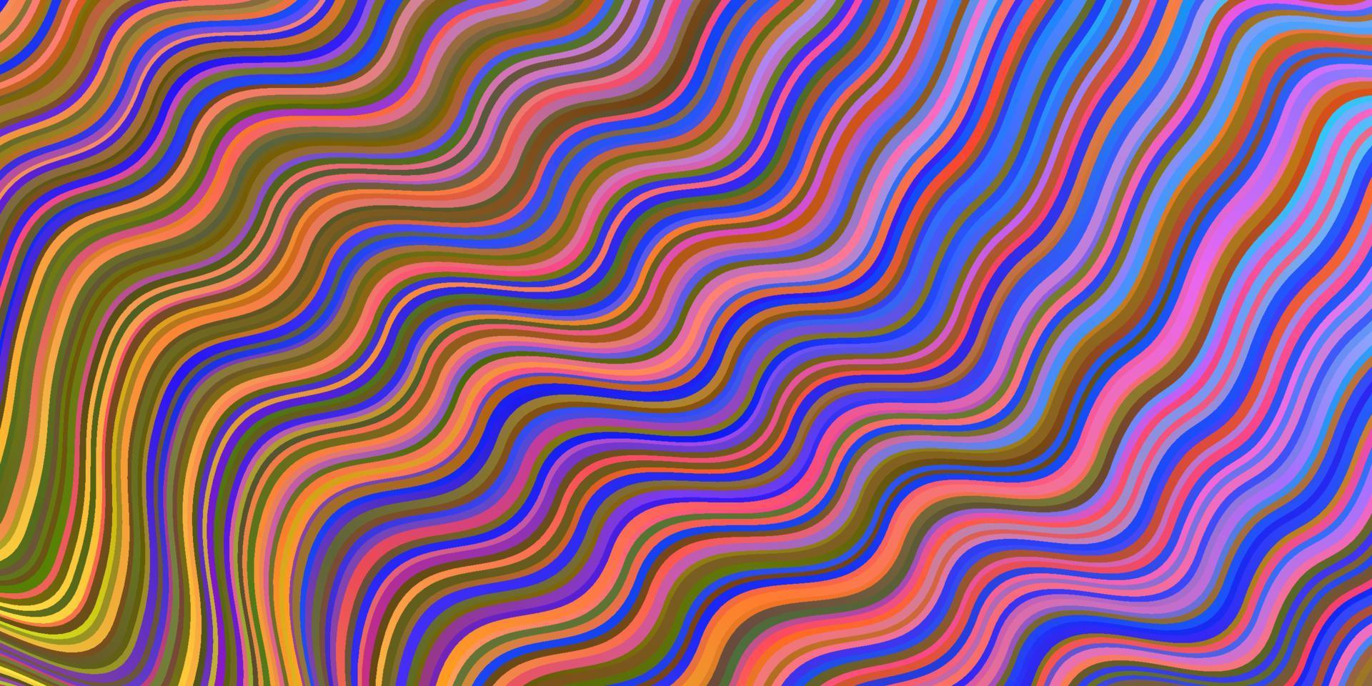 toile de fond vecteur multicolore clair avec des lignes pliées.