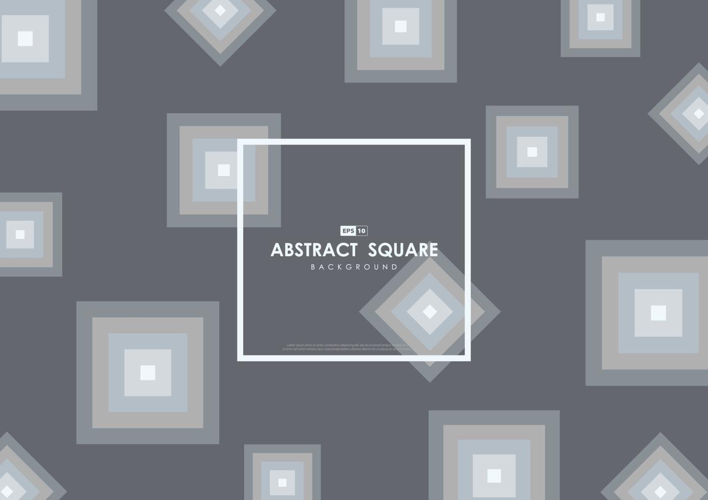 conception grise abstraite de style décoratif géométrique de modèle carré. espace de fond d'illustration de système de style. vecteur d'illustration