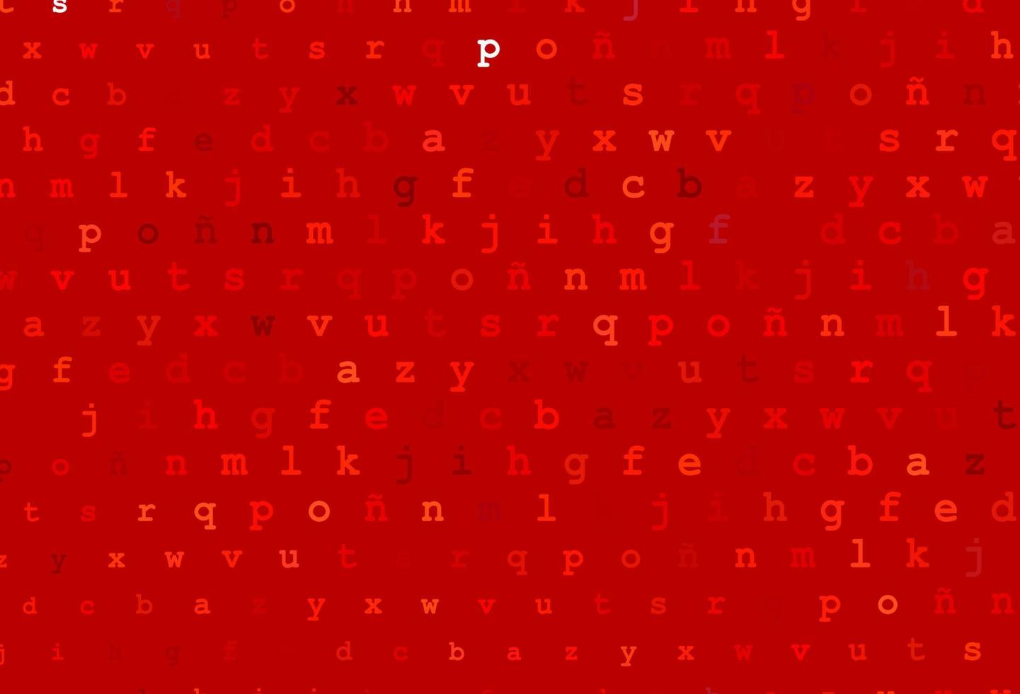 texture vecteur rouge clair avec des caractères abc.