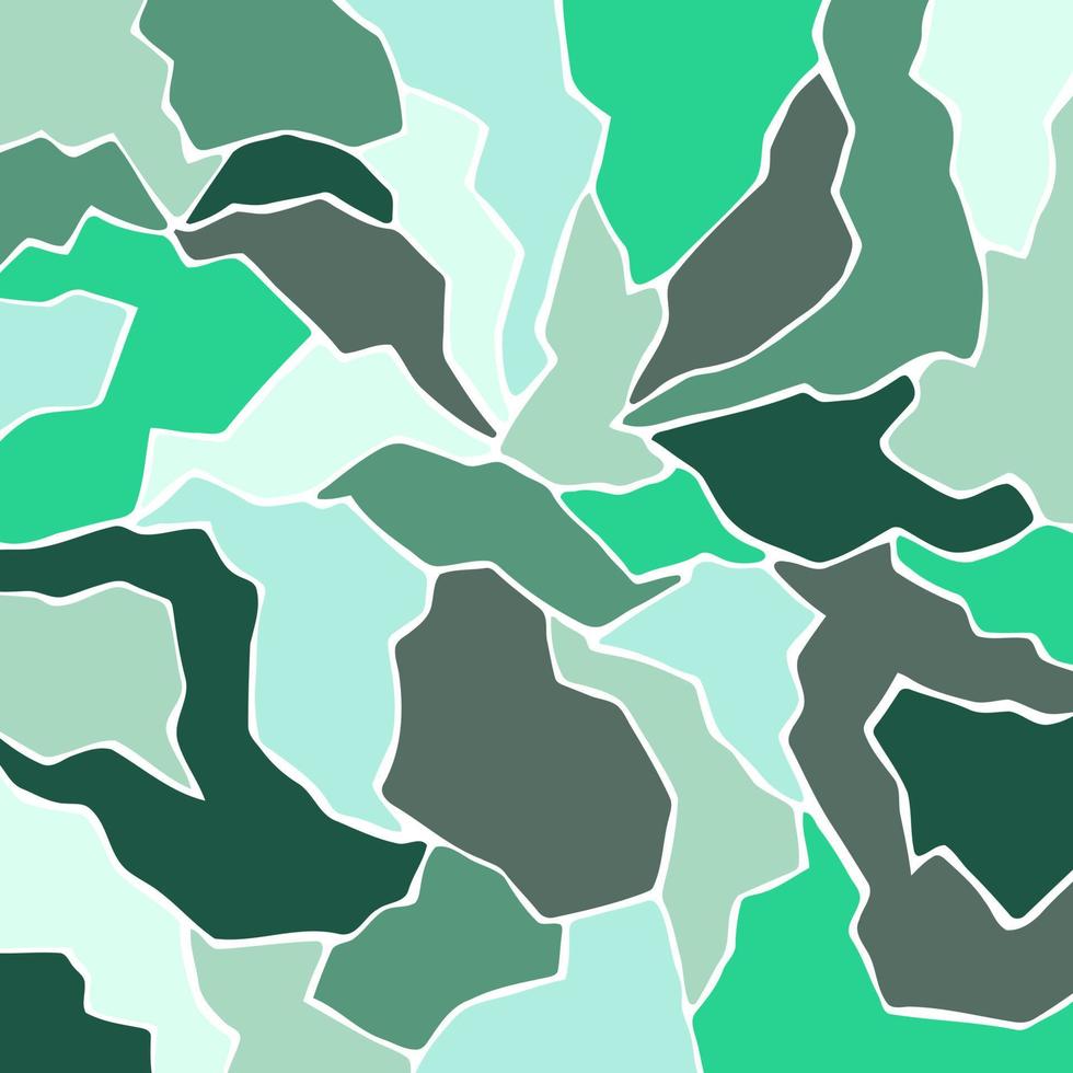 motif de forme décousue en mosaïque minimale vert sarcelle vecteur
