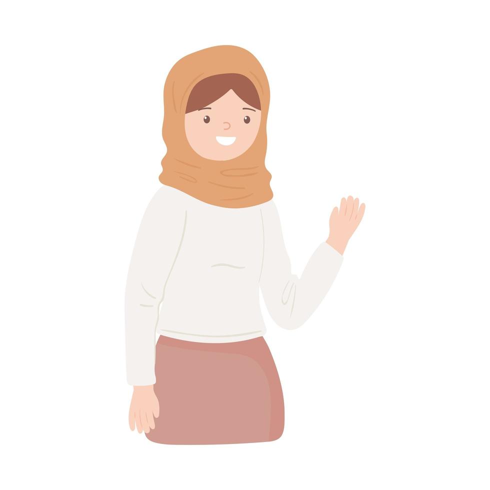 jeune femme musulmane vecteur