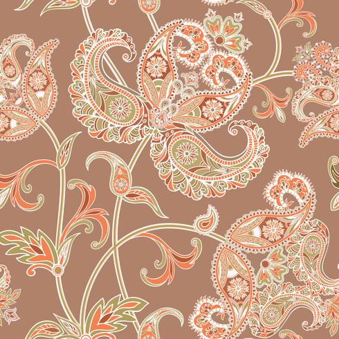 Floral fond sans couture. Ornement oriental. Motif de fleurs. vecteur