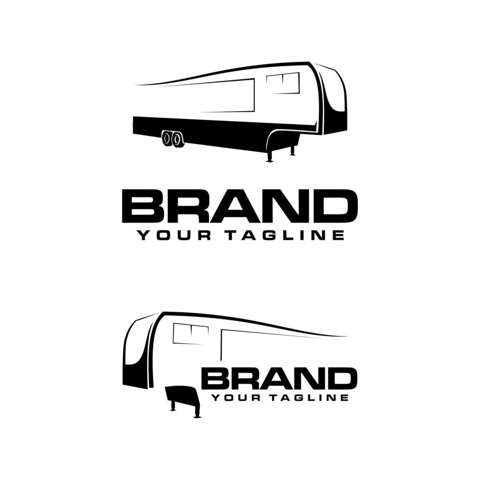 logo de véhicule de camping-car vecteur