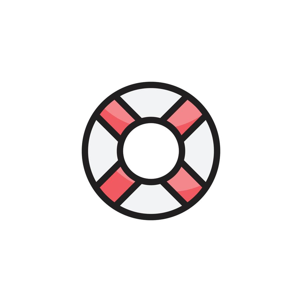 bouée de sauvetage icône logo illustration vectorielle vecteur