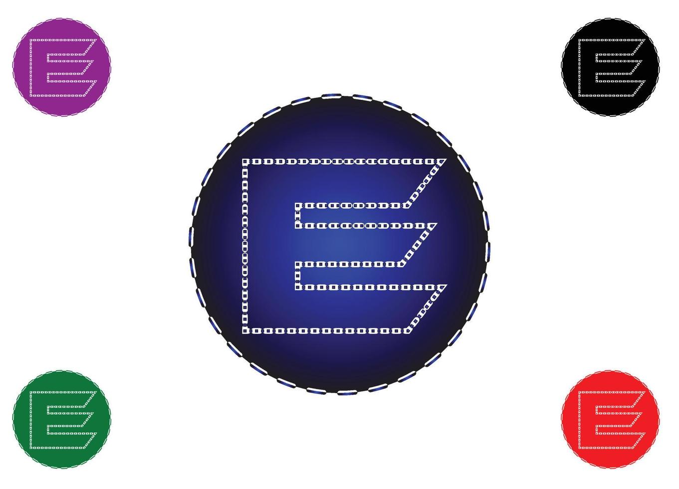 modèle de conception de logo et d'icône de lettre e vecteur