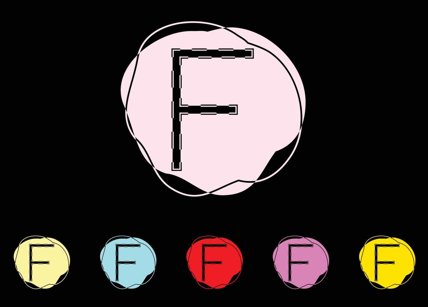 modèle de conception de logo et icône de lettre f vecteur
