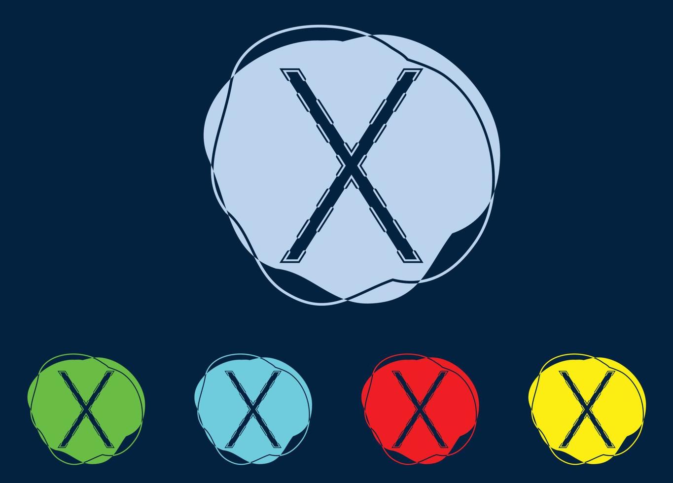 x lettre logo et modèle de conception d'icône vecteur