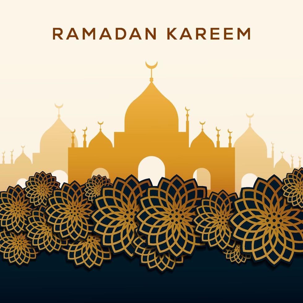 fond de concept de conception de carte de voeux ramadan kareem. conception de vecteur