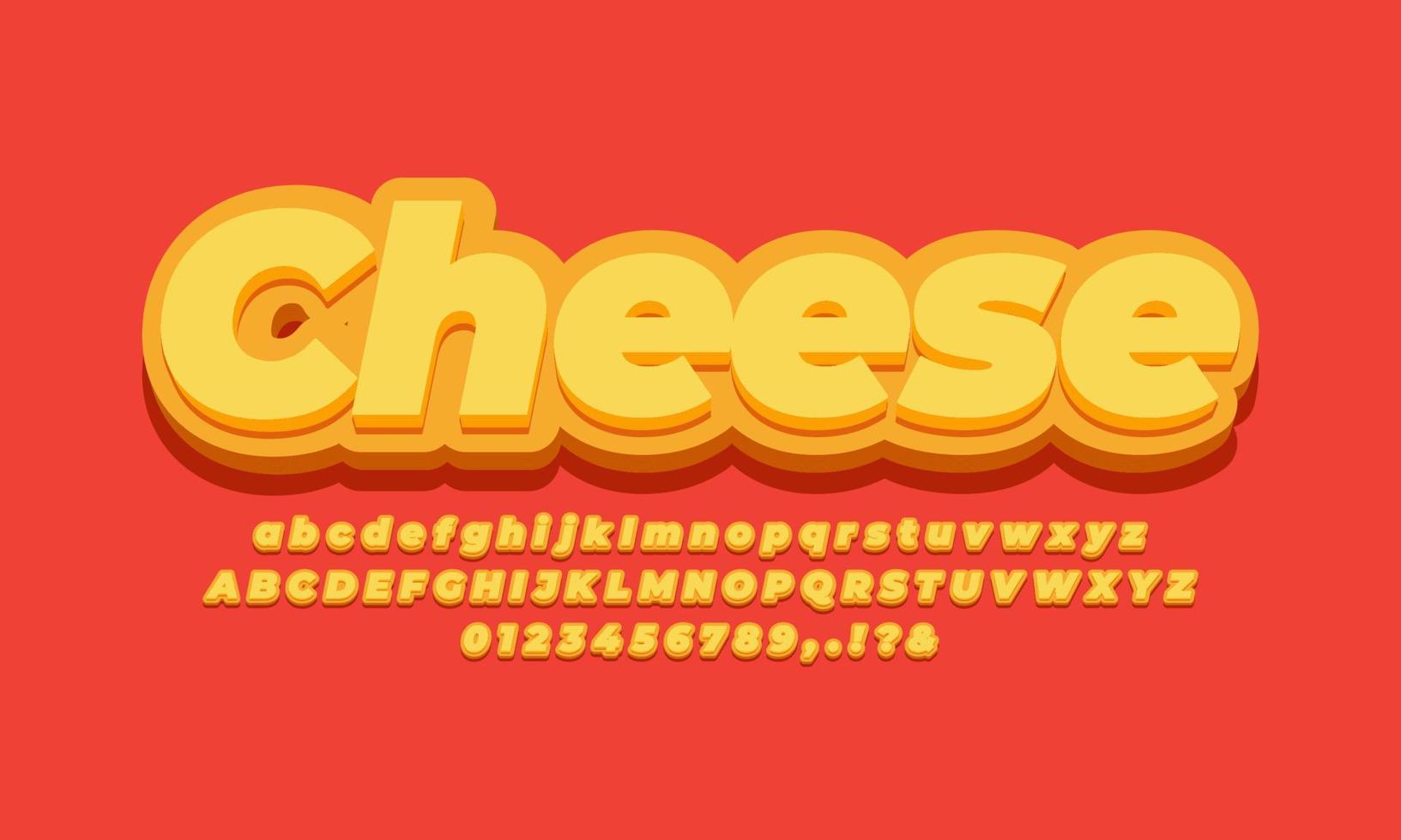 modèle de conception d'effet de texte de fromage vecteur
