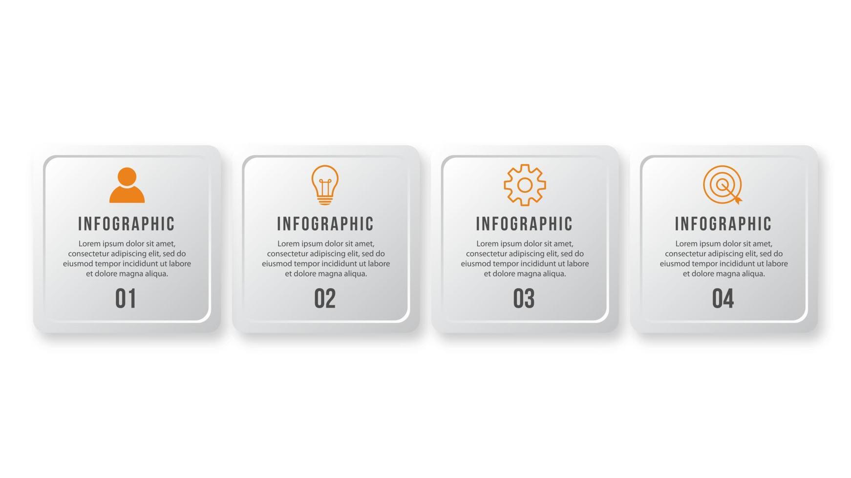 modèle d'infographie de présentation entreprise avec 4 options vecteur