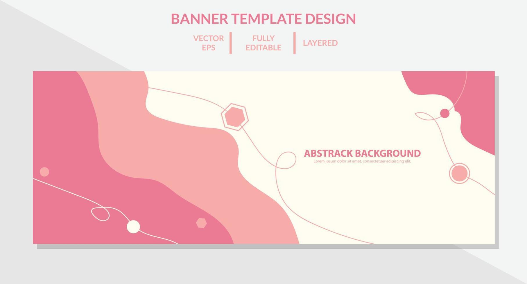 modèle de bannière avec un design abstrack vecteur