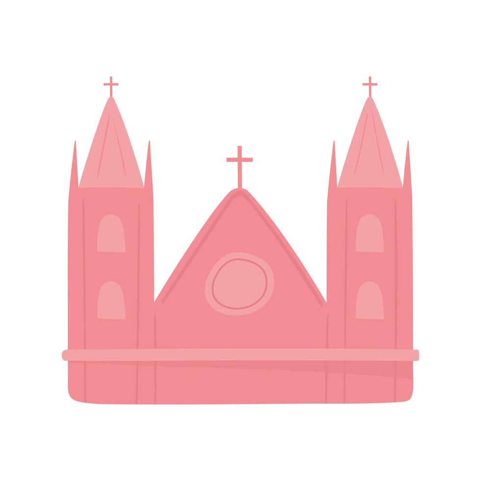 religion de l'église rose vecteur
