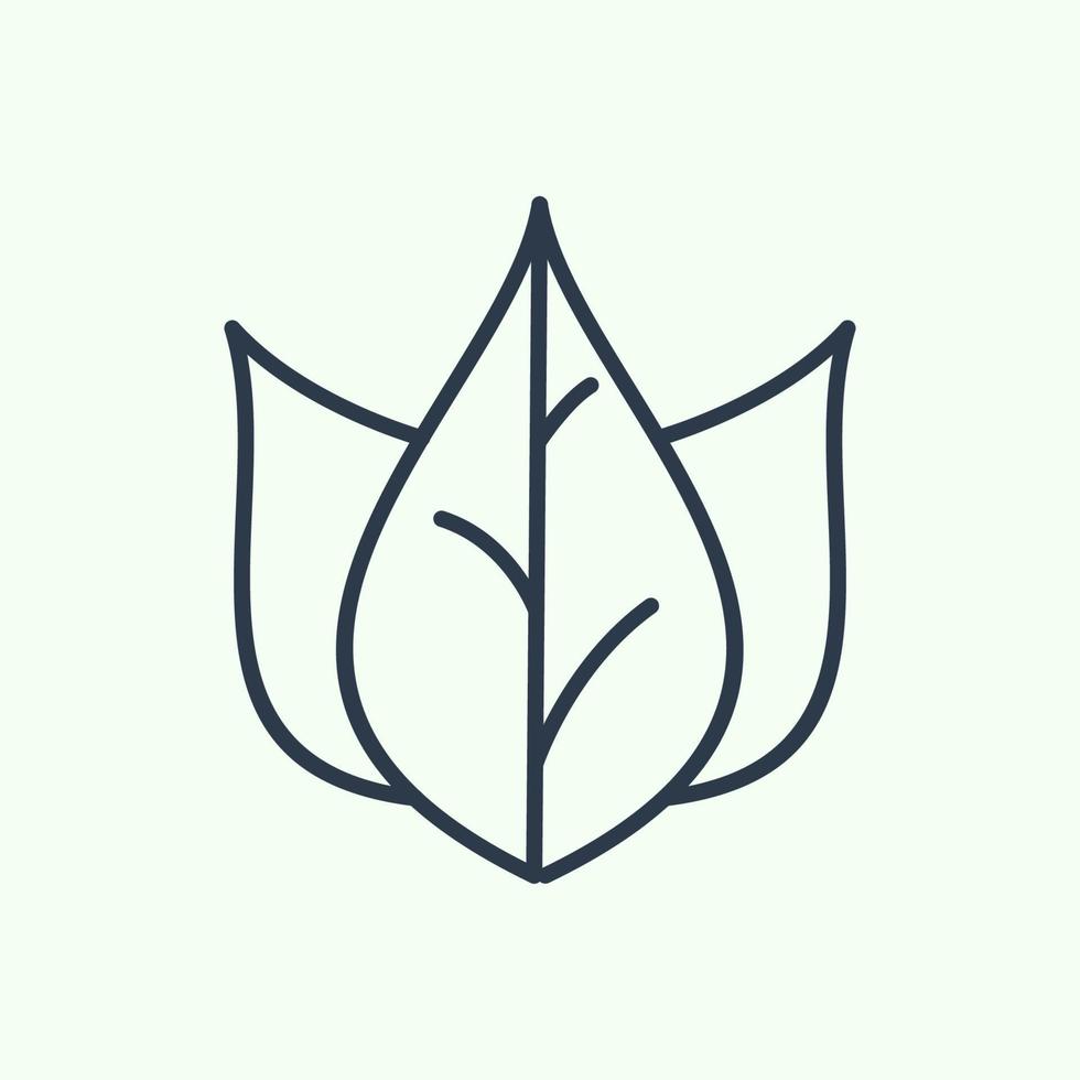 modèle de logo d'icône de feuille, utilisé pour l'environnement et les plantes. vecteur