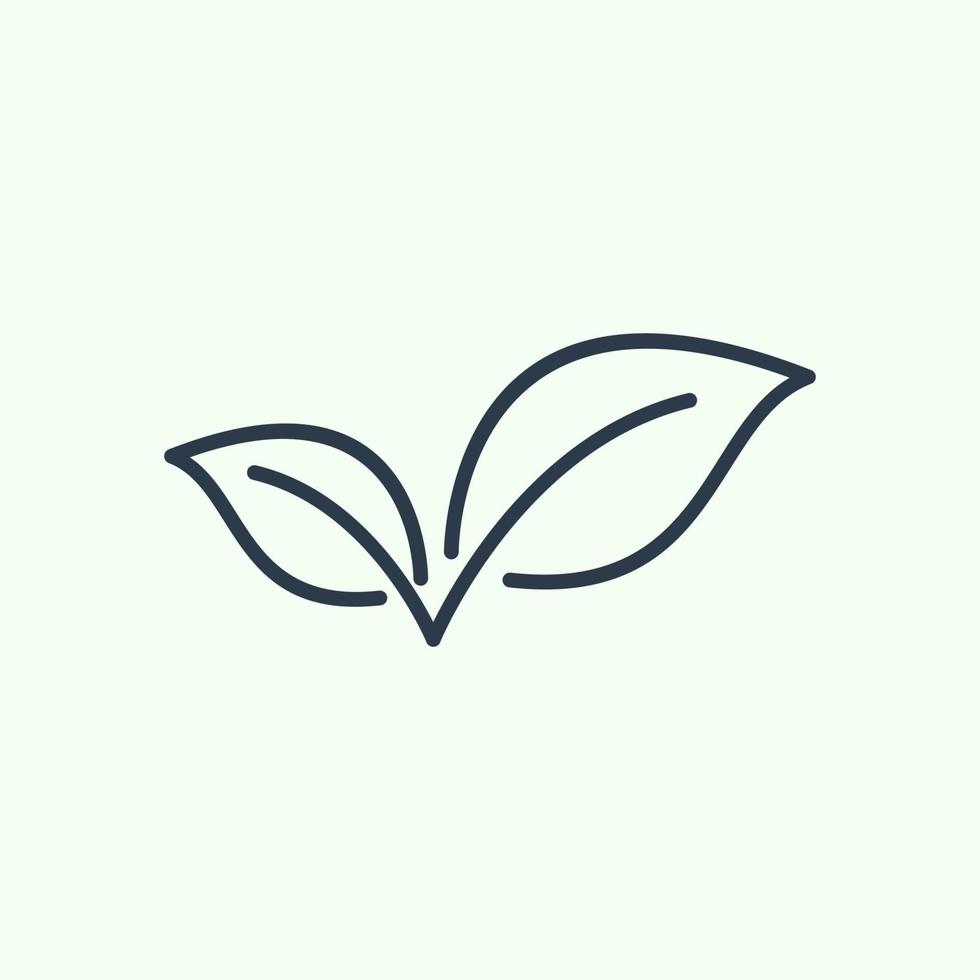 modèle de logo d'icône de feuille, utilisé pour l'environnement et les plantes. vecteur