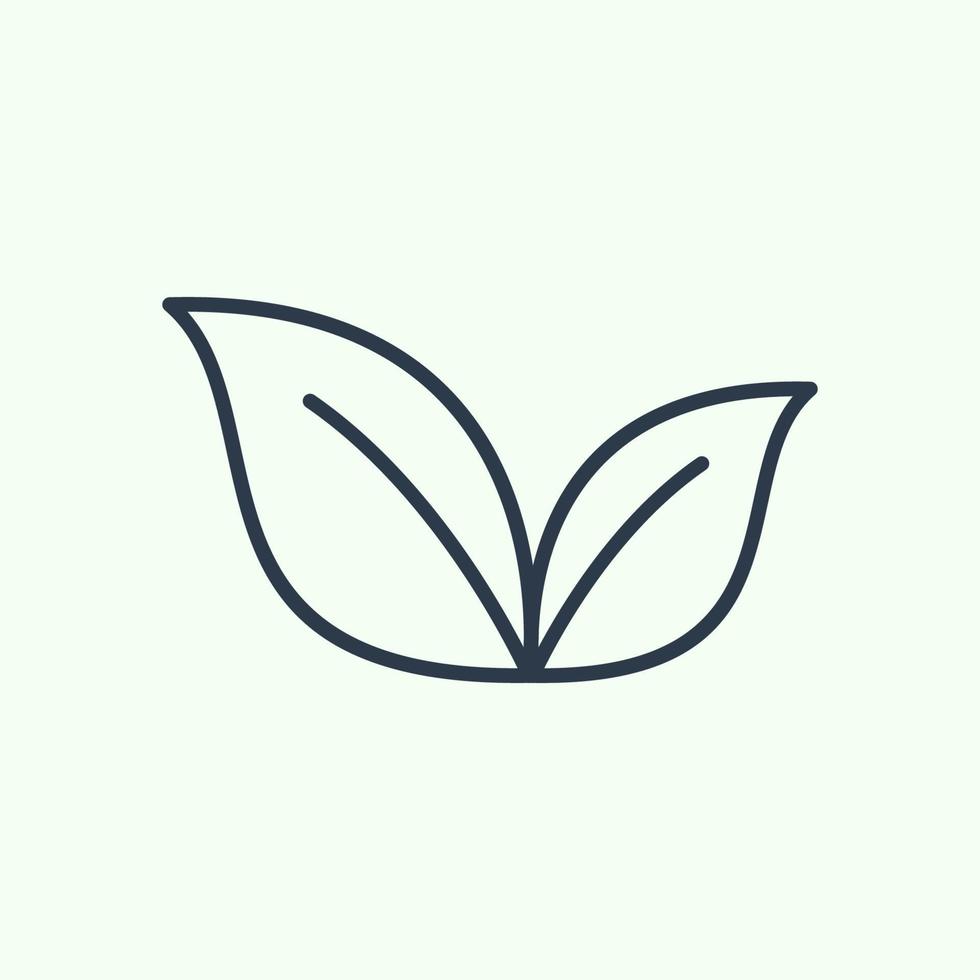 modèle de logo d'icône de feuille, utilisé pour l'environnement et les plantes. vecteur