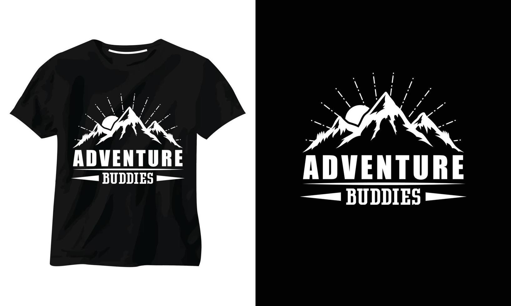 conception de t-shirt copains d'aventure vecteur