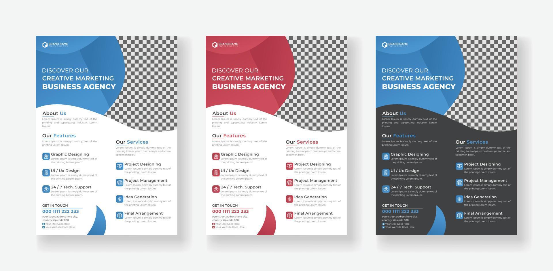 brochure d'entreprise brochure couverture flyer affiche conception vecteur