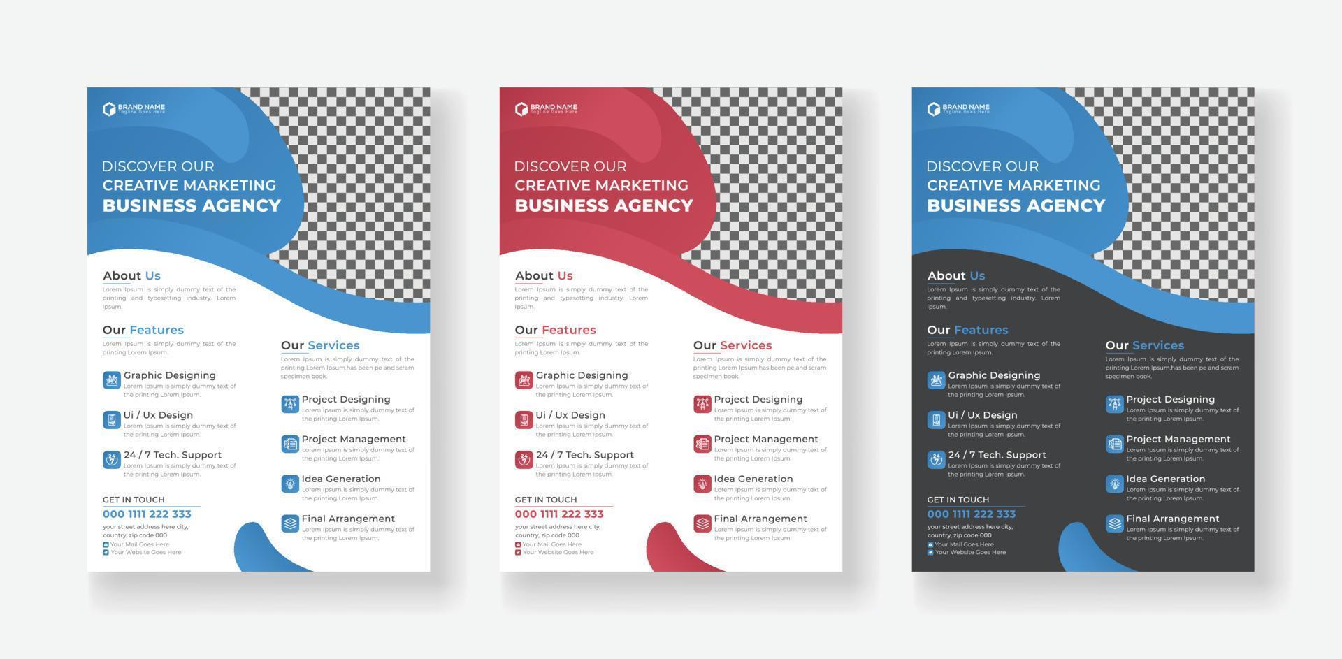 brochure d'entreprise brochure couverture flyer affiche conception vecteur