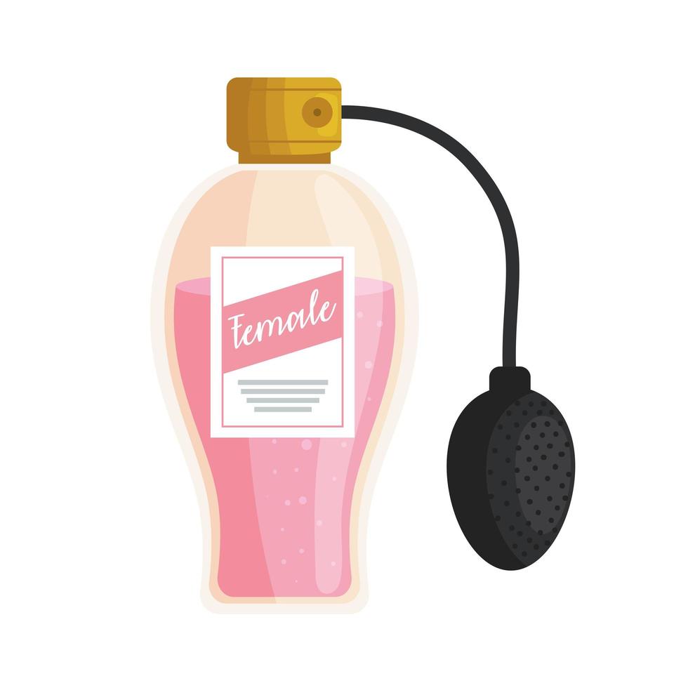 parfum rose de femme vecteur