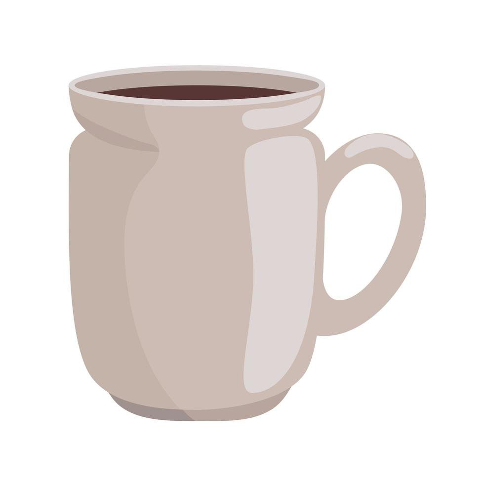 tasse en céramique avec du café vecteur