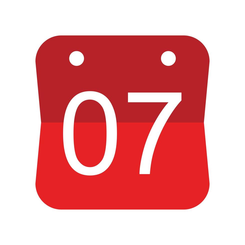 7 icône de date d'événement, icône de date de calendrier vecteur