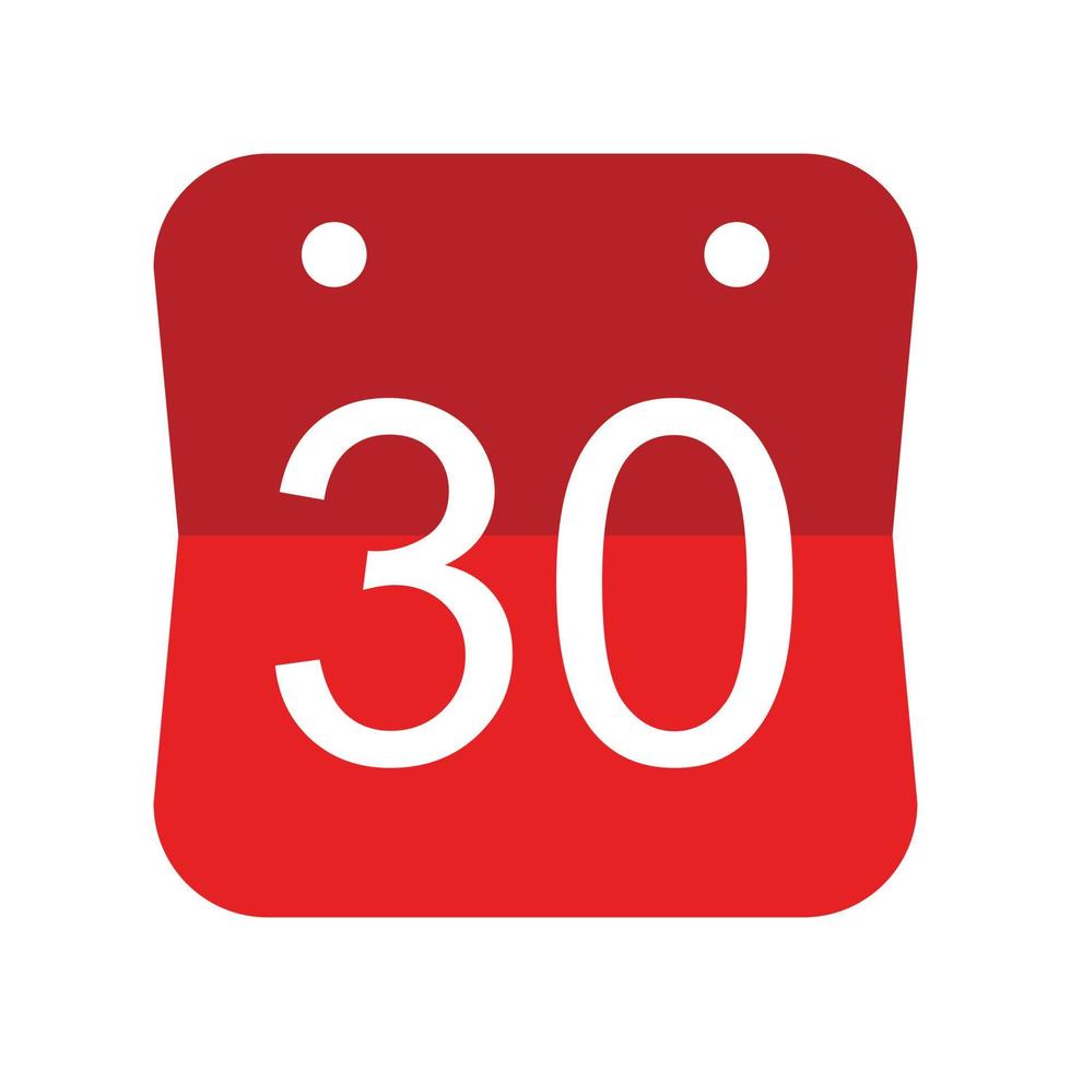 30 icône de date d'événement, icône de date de calendrier vecteur