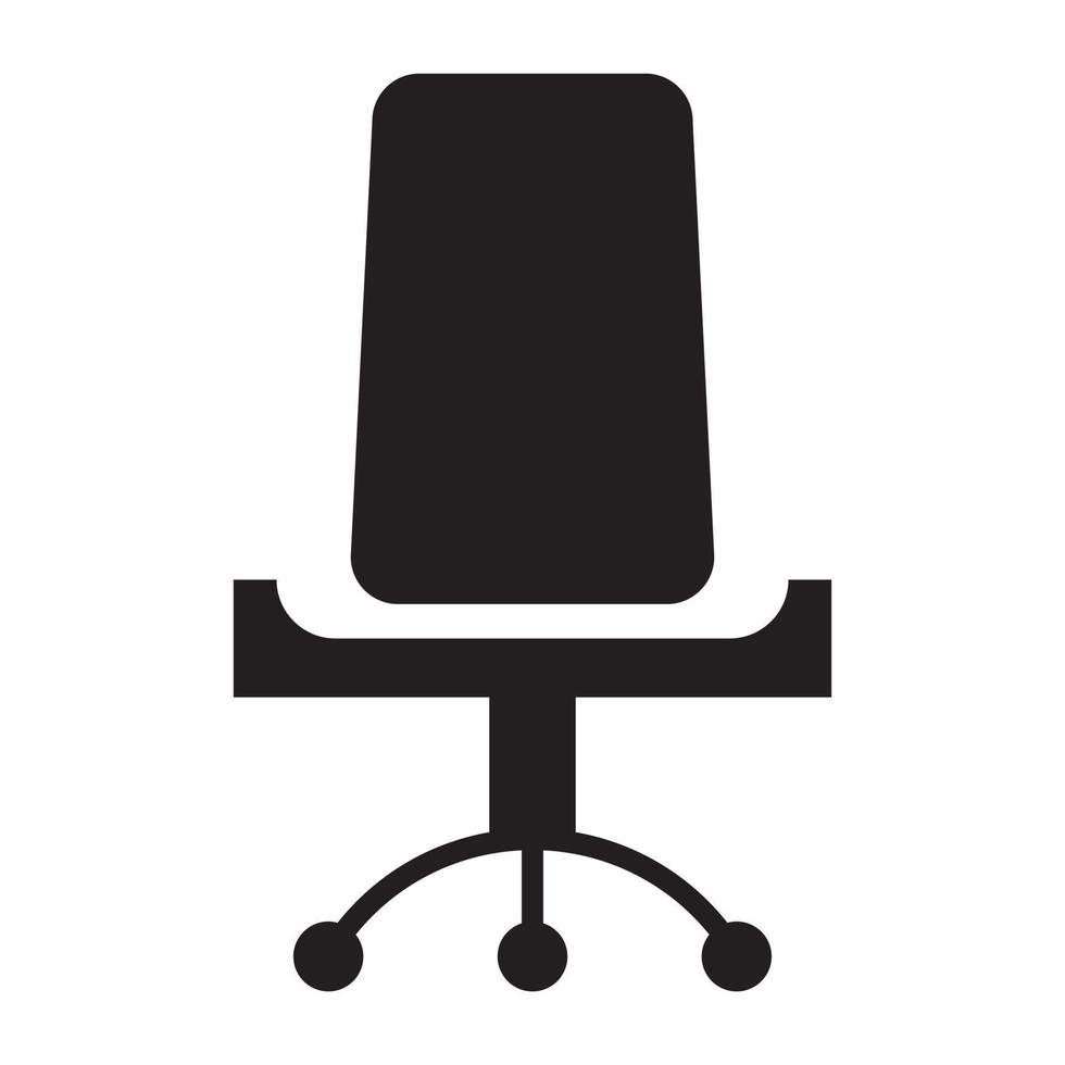 icône de chaise de bureau vecteur