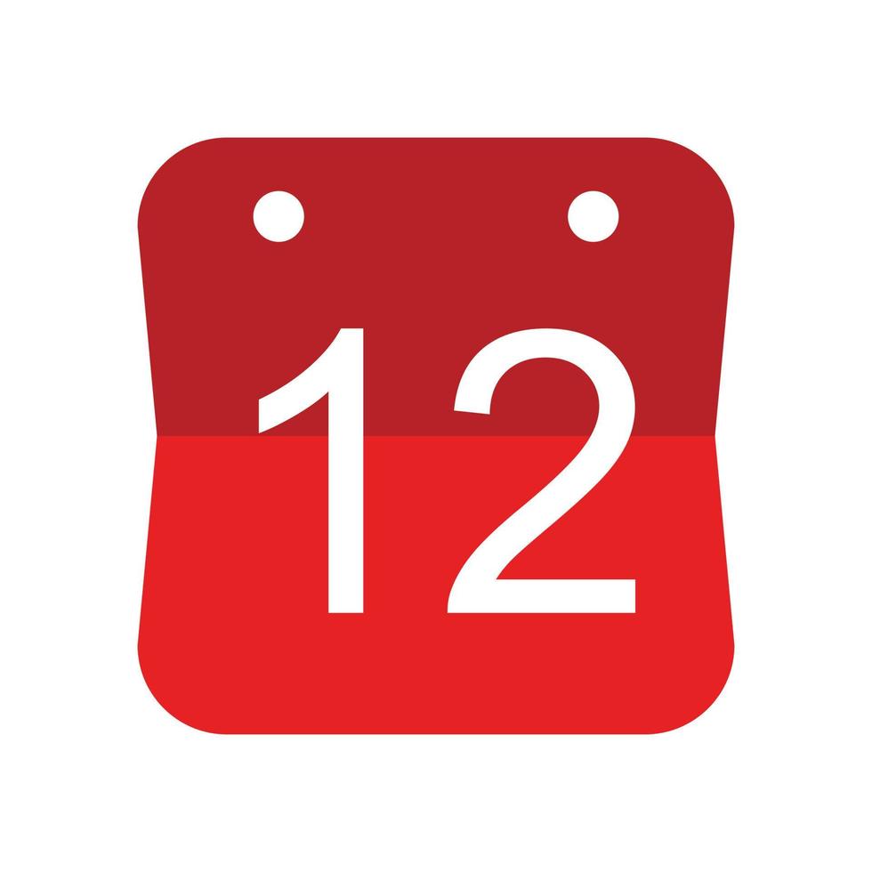 12 icône de date d'événement, icône de date de calendrier vecteur