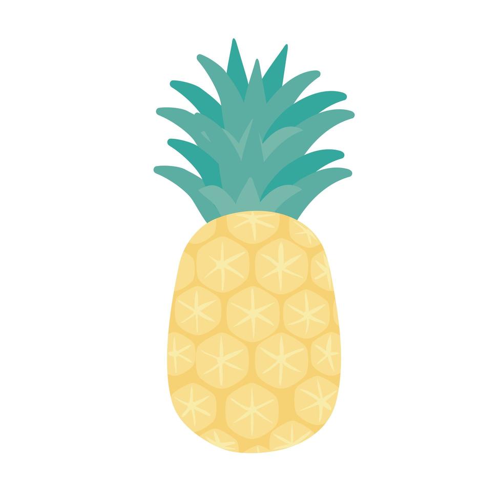 fruit délicieux ananas vecteur