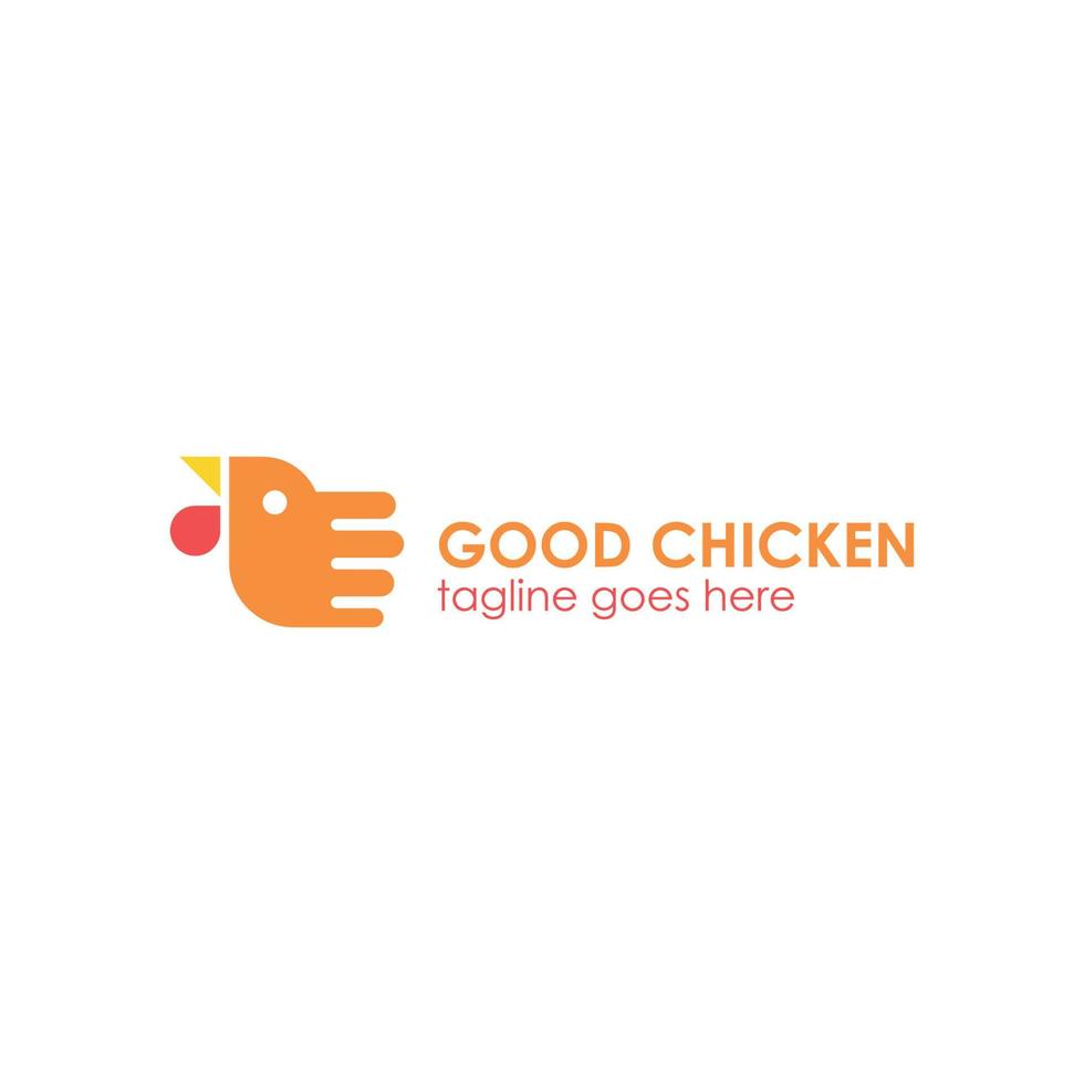 bon modèle de conception de logo de poulet vecteur