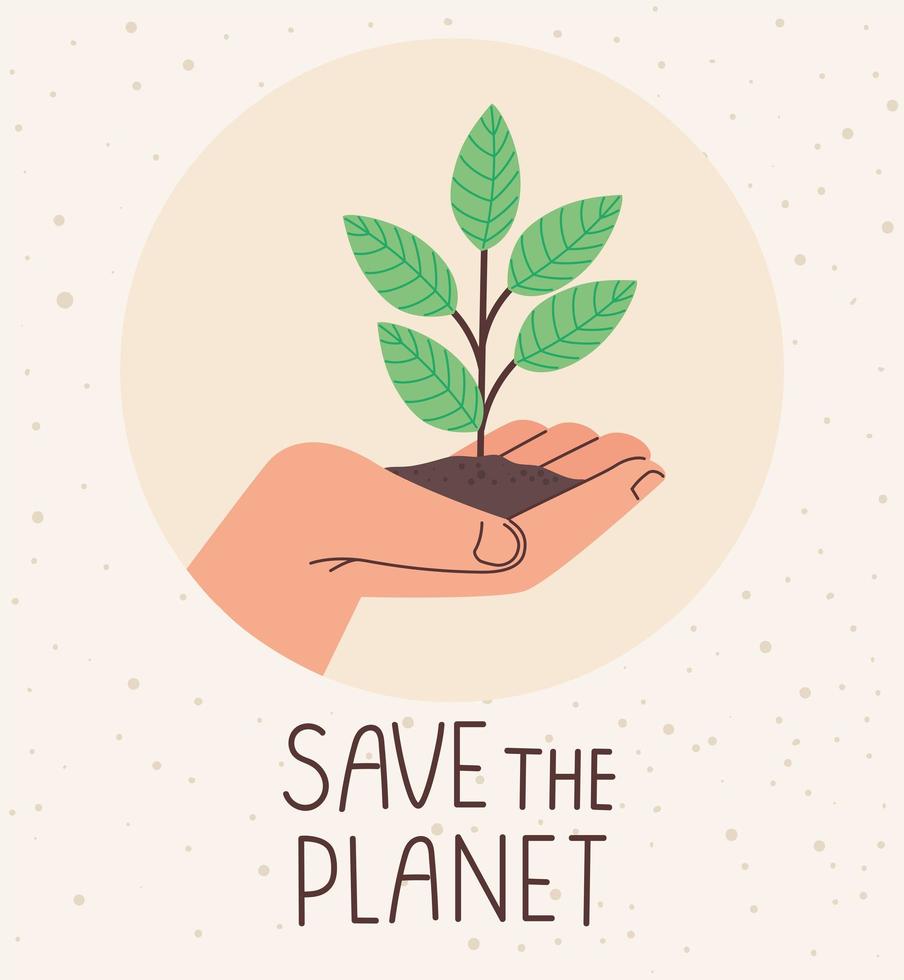 bannière de sauver la planète vecteur