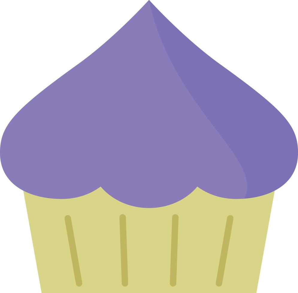 icône de vecteur plat doux délicieux cup cake