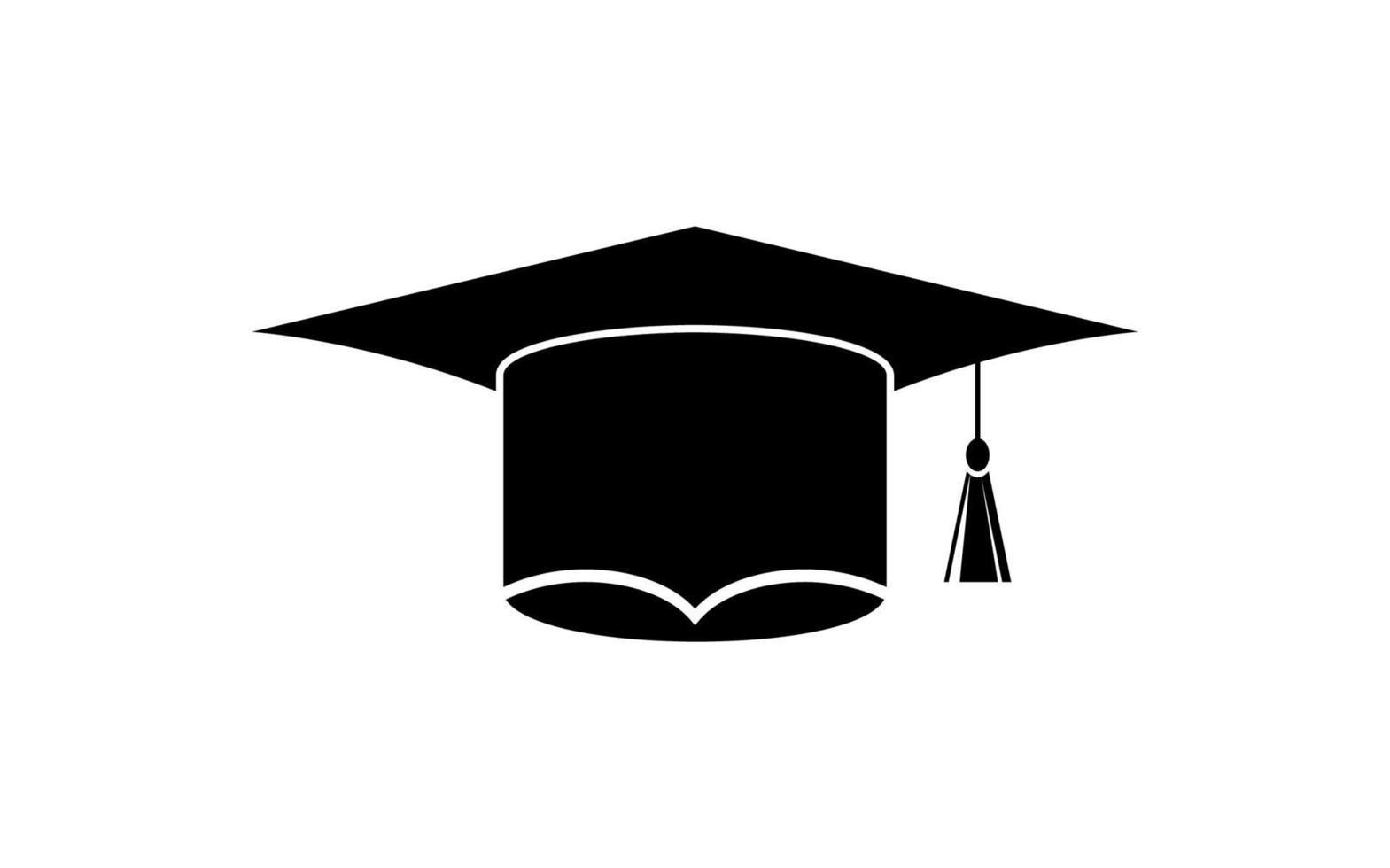 graduate college, high school ou cap universitaire isolé sur fond blanc vecteur