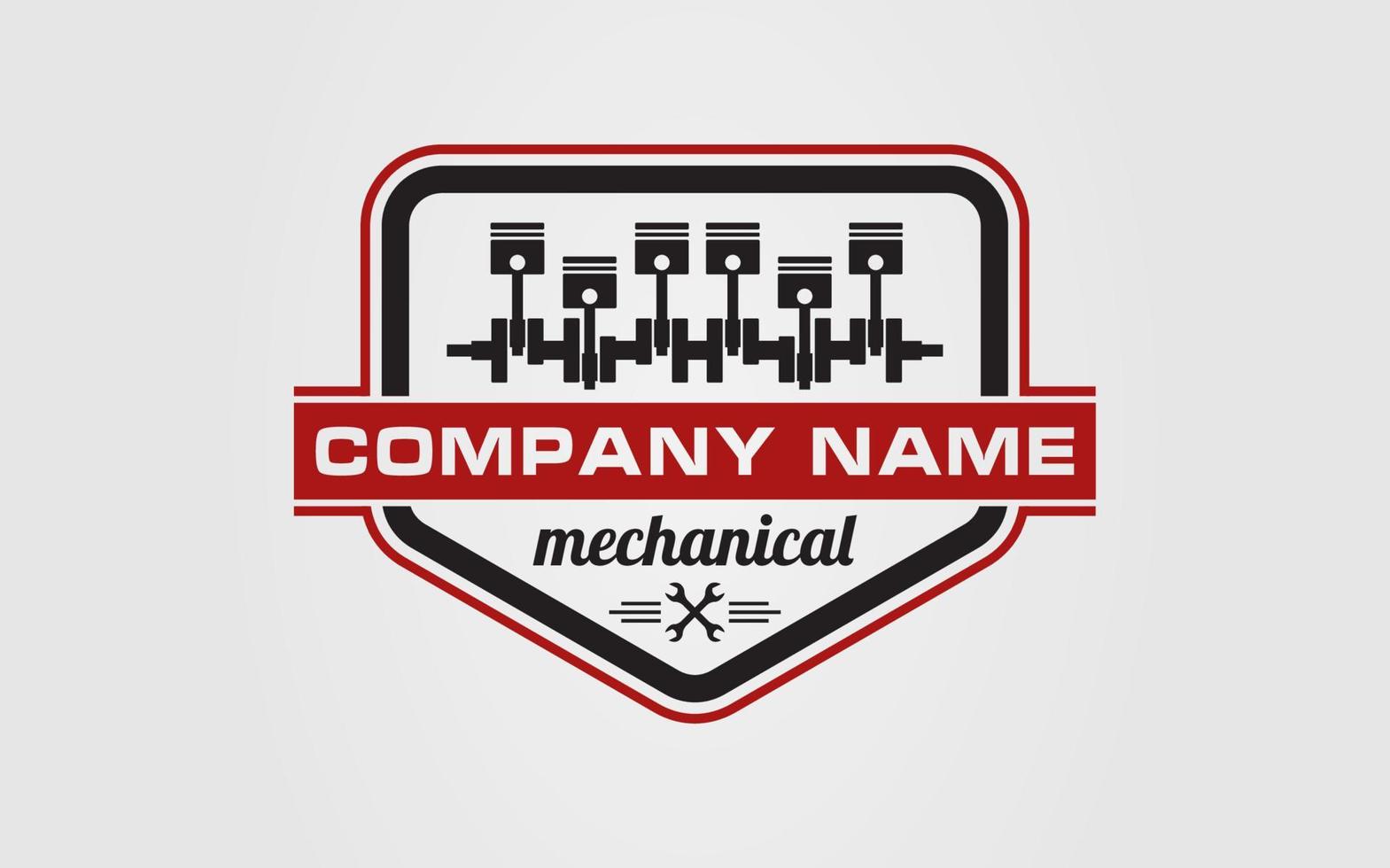 logo mécanique pour carrosserie automobile et autres travaux vecteur