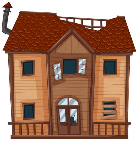Vieille maison en bois vecteur