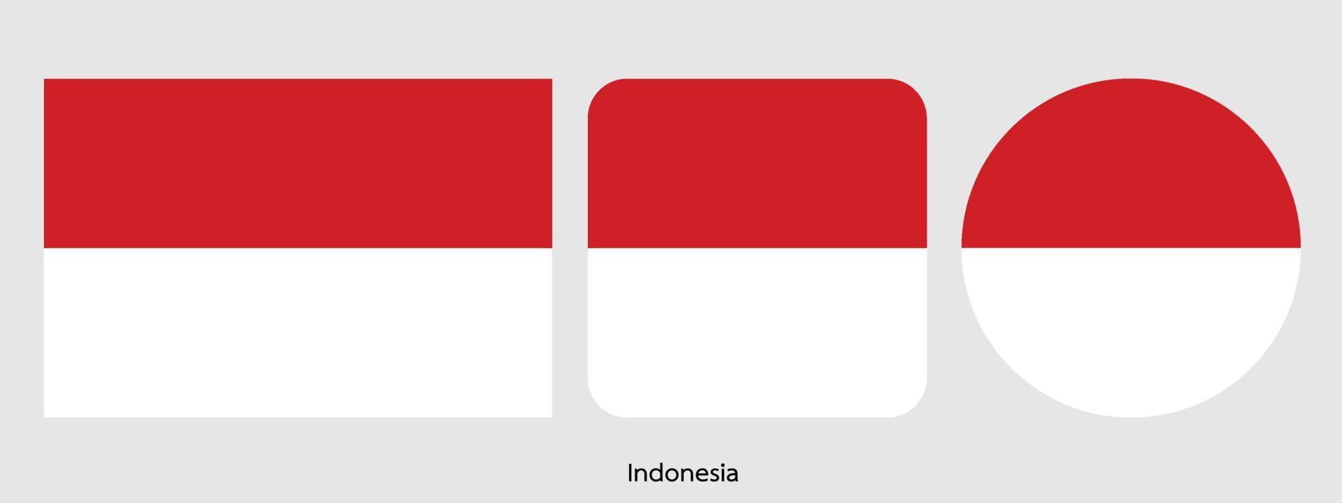 drapeau indonésie, illustration vectorielle vecteur