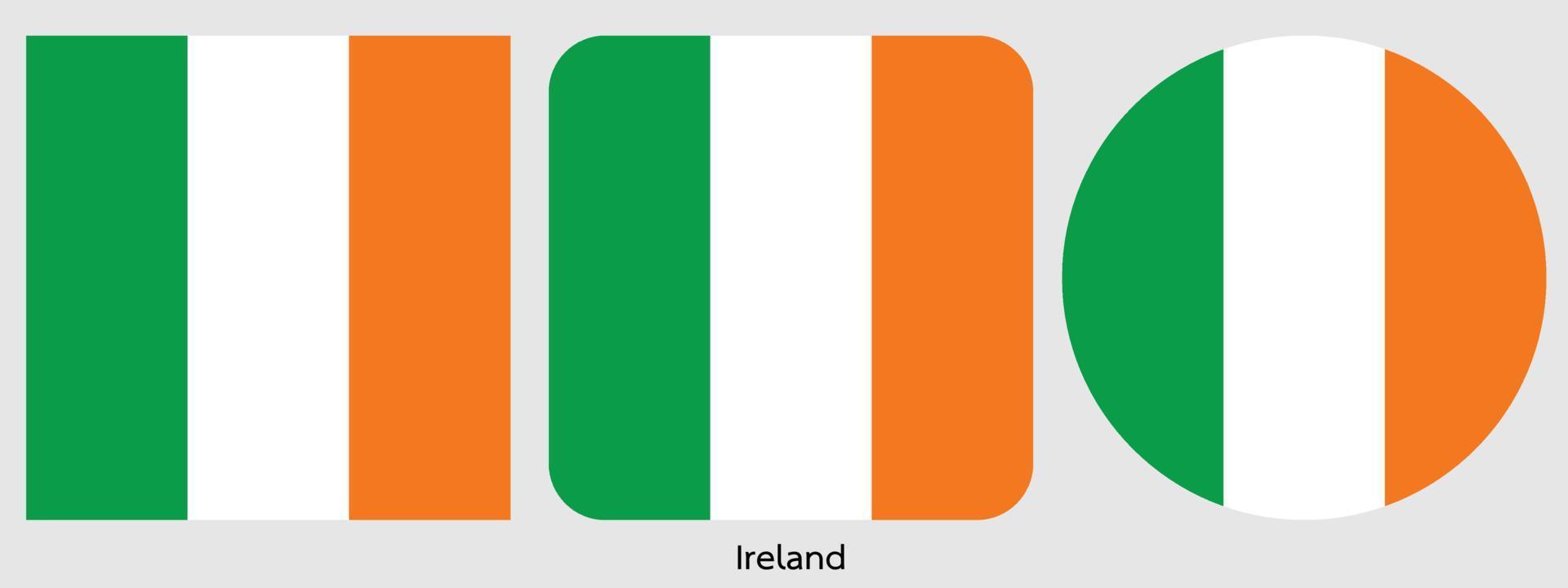 drapeau irlandais, illustration vectorielle vecteur