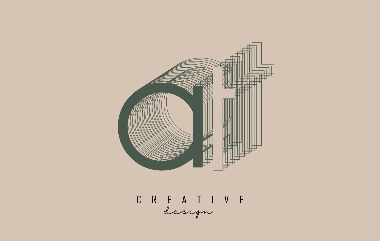 filaire à la conception du logo de la lettre en deux couleurs. illustration vectorielle créative avec cadre de contour câblé et en miroir. vecteur