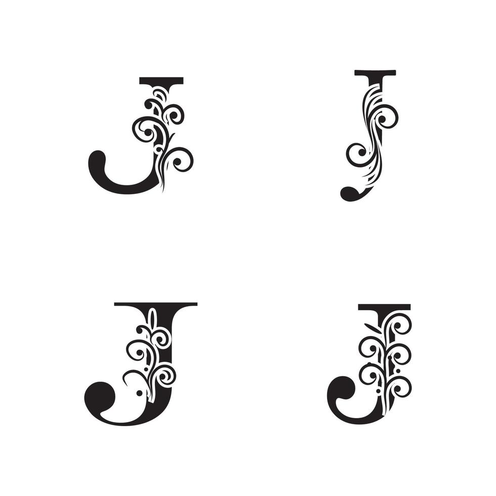 lettre j logo modèle vecteur icône conception