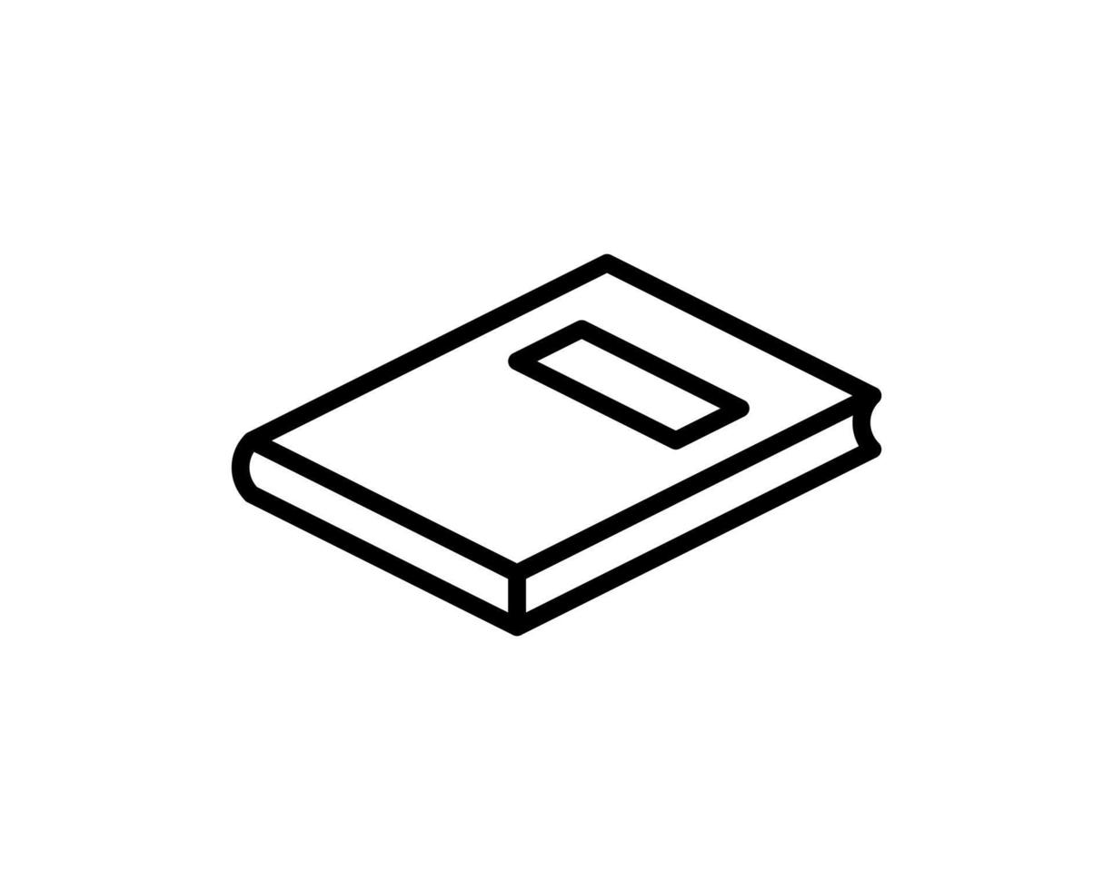 icône de ligne de livre, signe de vecteur de contour, pictogramme de style linéaire isolé sur blanc. symbole, illustration du logo. trait modifiable. pixel-parfait