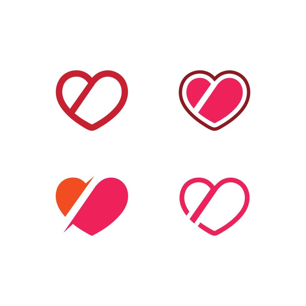 coeur et amour vector illustration design icône signe romantique