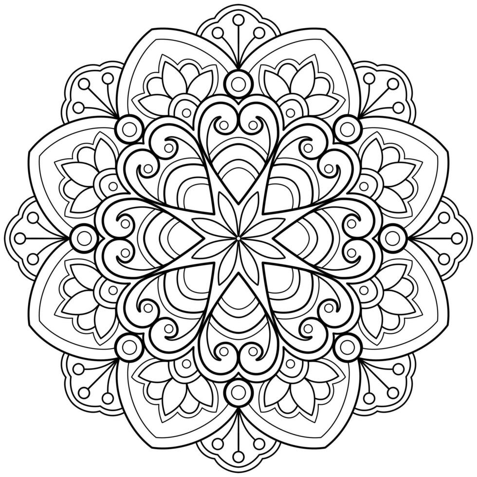 motif de mandala abstrait de vecteur. l'art sur le mur. livre de coloriage motif de dentelle le tatouage. conception pour une conception de chemise de peinture de papier peint et d'autocollant de tuile, ornement décoratif de cercle dans le style oriental ethnique vecteur