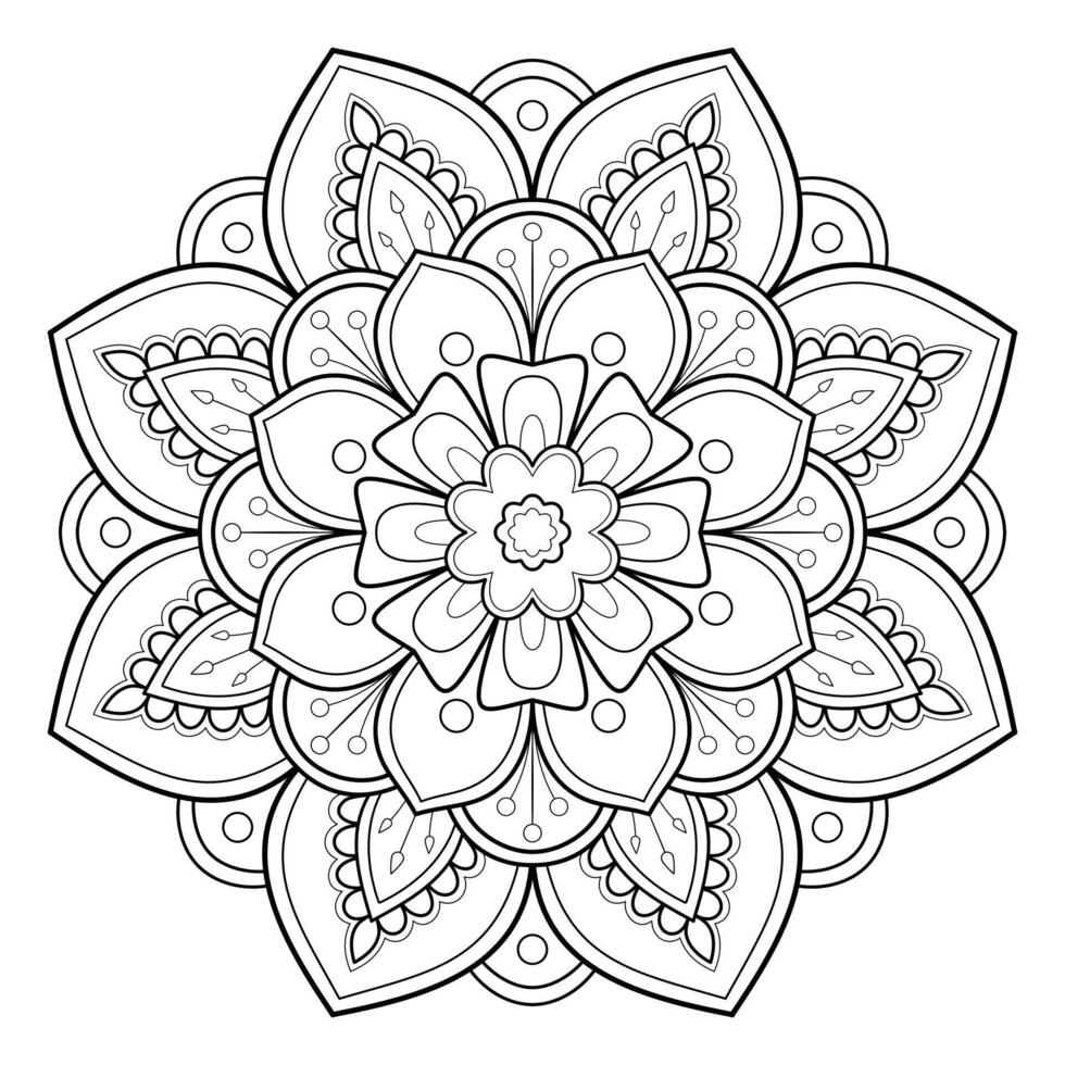 motif de mandala abstrait de vecteur. l'art sur le mur. livre de coloriage motif de dentelle le tatouage. conception pour une conception de chemise de peinture de papier peint et d'autocollant de tuile, ornement décoratif de cercle dans le style oriental ethnique vecteur