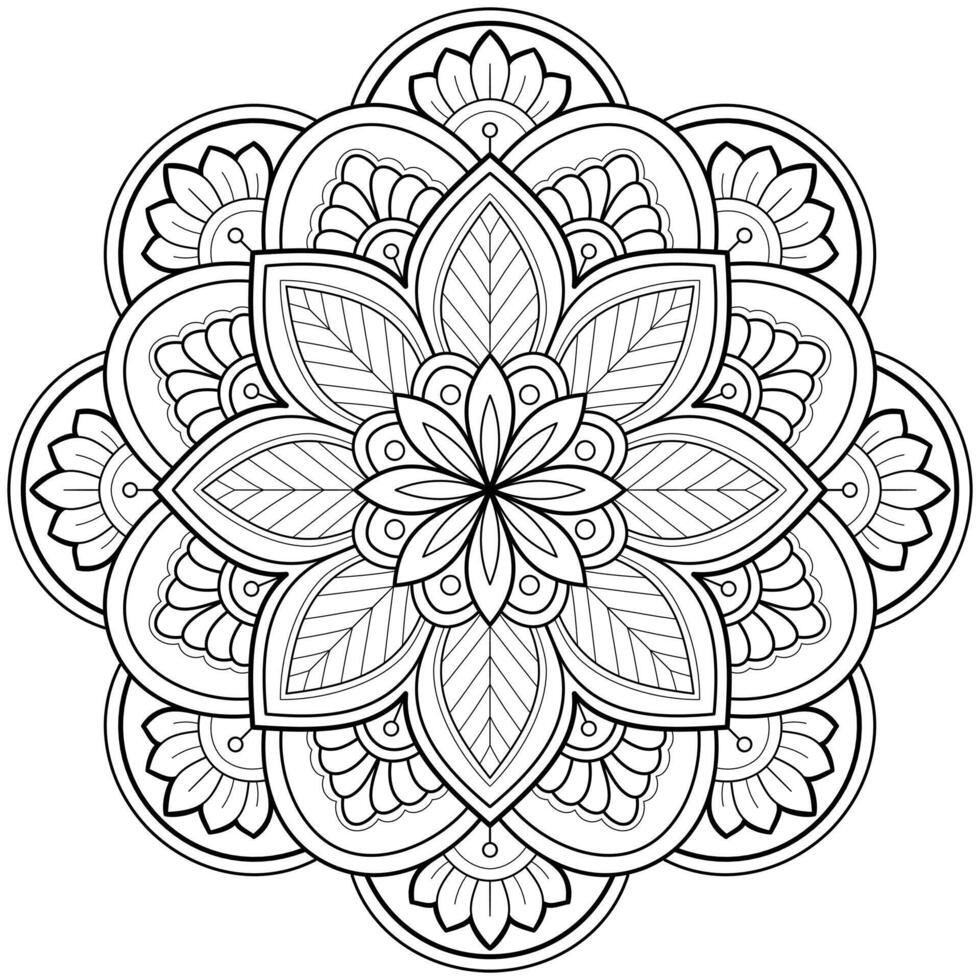 motif de mandala abstrait de vecteur. l'art sur le mur. livre de coloriage motif de dentelle le tatouage. conception pour une conception de chemise de peinture de papier peint et d'autocollant de tuile, ornement décoratif de cercle dans le style oriental ethnique vecteur