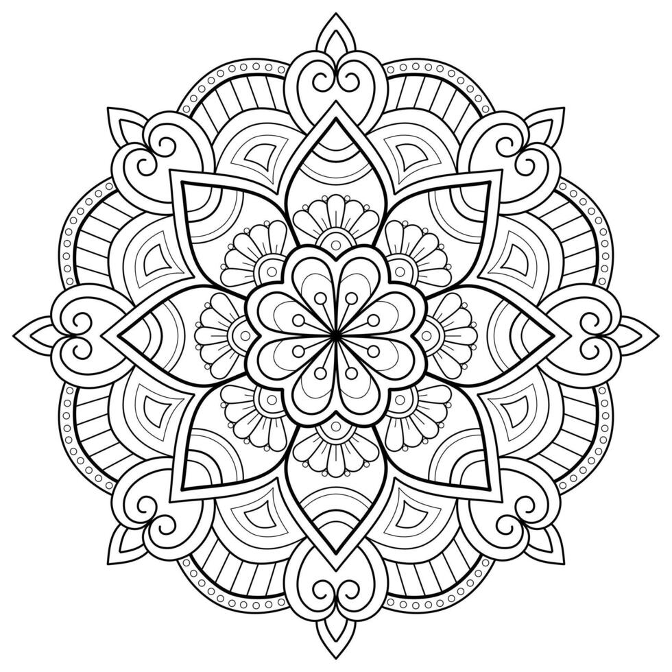 motif de mandala abstrait de vecteur. l'art sur le mur. livre de coloriage motif de dentelle le tatouage. conception pour une conception de chemise de peinture de papier peint et d'autocollant de tuile, ornement décoratif de cercle dans le style oriental ethnique vecteur