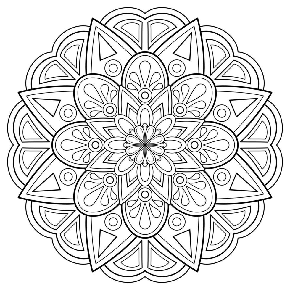 motif de mandala abstrait de vecteur. l'art sur le mur. livre de coloriage motif de dentelle le tatouage. conception pour une conception de chemise de peinture de papier peint et d'autocollant de tuile, ornement décoratif de cercle dans le style oriental ethnique vecteur