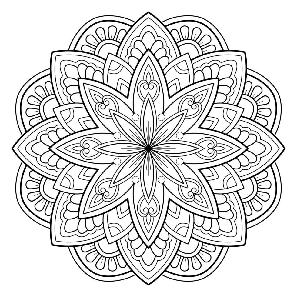 motif de mandala abstrait de vecteur. l'art sur le mur. livre de coloriage motif de dentelle le tatouage. conception pour une conception de chemise de peinture de papier peint et d'autocollant de tuile, ornement décoratif de cercle dans le style oriental ethnique vecteur